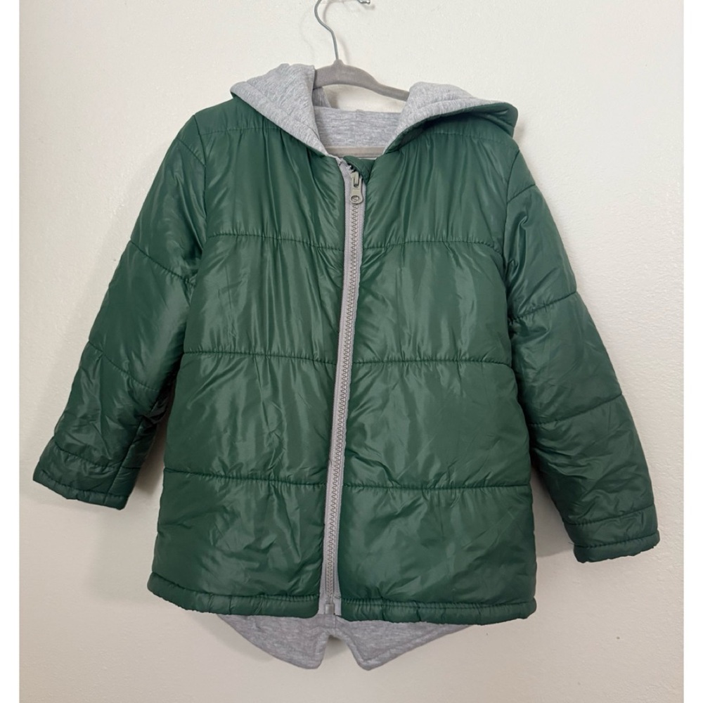 Green Dinosaur Hooded Puffer Jacket - Picture 5 of 8